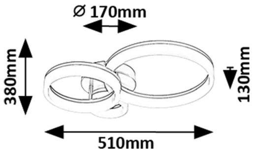Plafonieră LED Rabalux 71383 AMILIA LED/24W/230V 3000/4000/6500K auriu