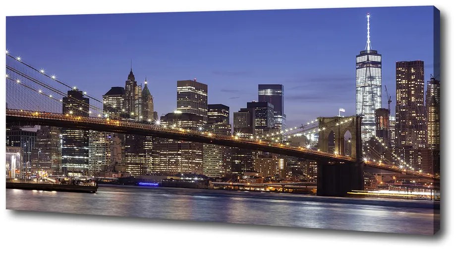 Tablou canvas Manhattan pe timp de noapte