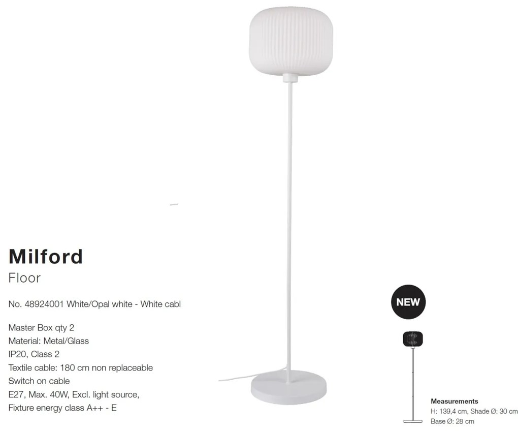 Lampadar modern stil scandinav Milford 48924001 NL