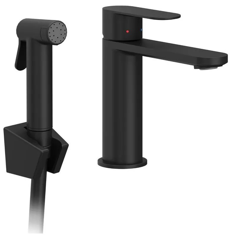 Ravak X070462 - Baterie lavoar cu duș pentru bideu CHROME neagră