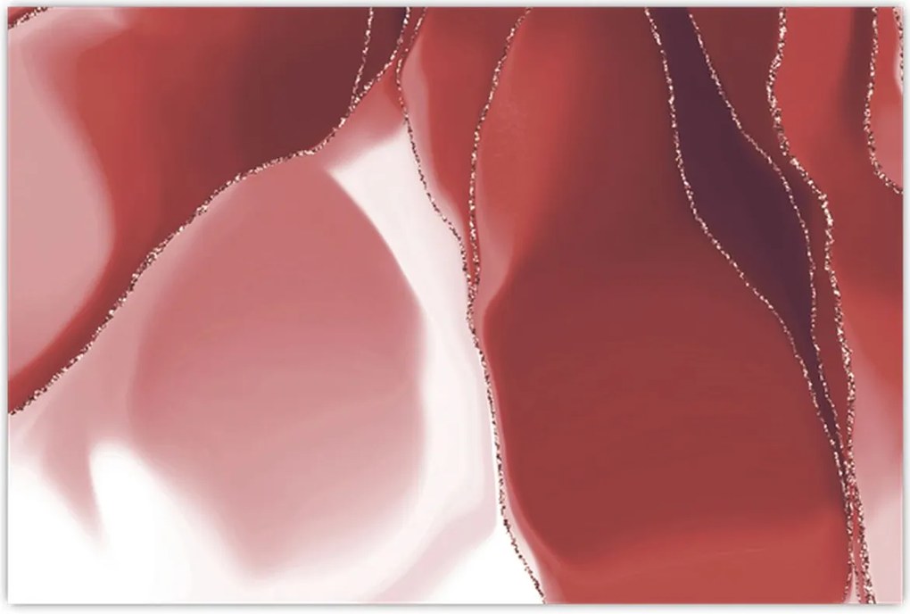 Tablou - Floare abstractă roșie N⁰3 (90x60 cm)