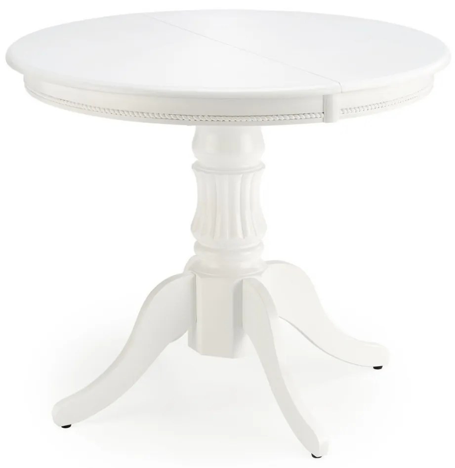 Set masa extensibila William alba L90-124 cm + 4 scaune Verdi gri/alb