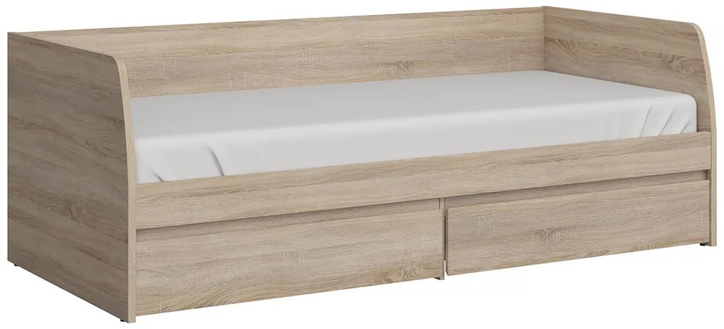 Pat de o persoană 90 cm Noella (Stejar sonoma) (cu somieră). 1053146