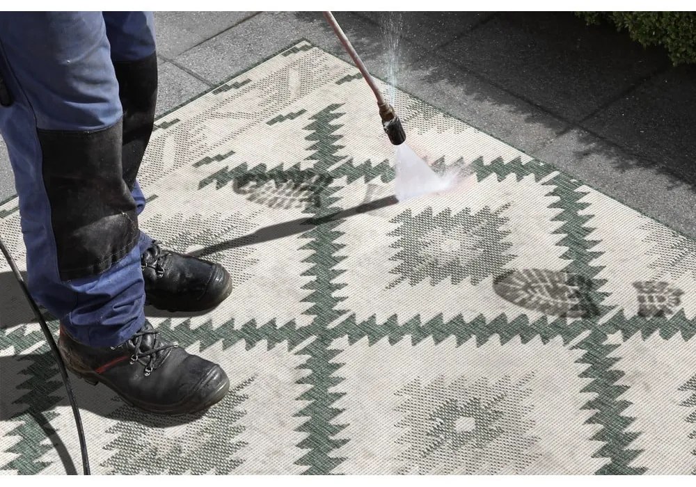 Covor adecvat pentru exterior NORTHRUGS Twin, 290 x 200 cm, verde-crem