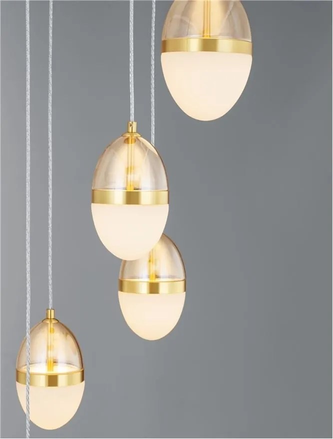 Lustra cu 5 pendule LED design modern Egna