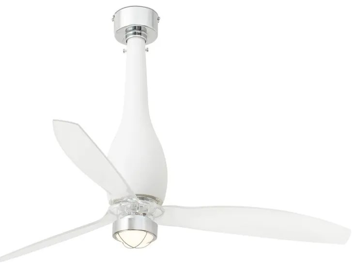 Lustra cu Ventilator si telecomanda ETERFAN M LED alb mat/transparent