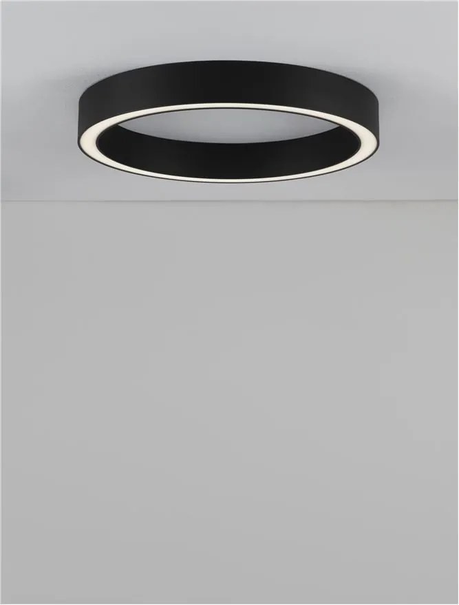 Lustra/Plafoniera LED design slim circular STING Black 60cm