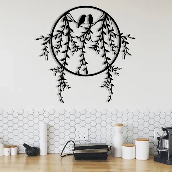 Decorațiune de perete 45x44 cm metal ramuri