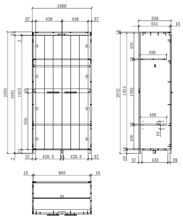 Set Mobilier Cameră Copii ERIK: Pat 90x200 cm, Dulap 2 Uși, Noptieră și Sertar, Alb – Vipack