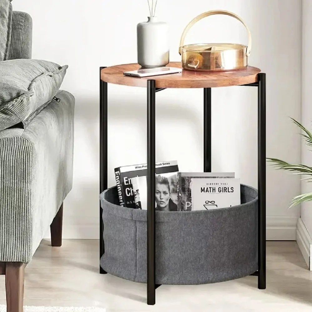 Masuta rotunda cu cos depozitare 60 cm