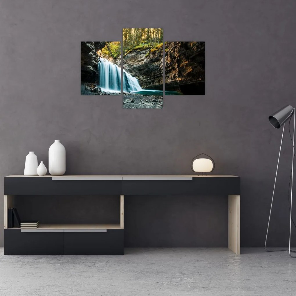 Tablou cu cascada de pădure (90x60 cm)
