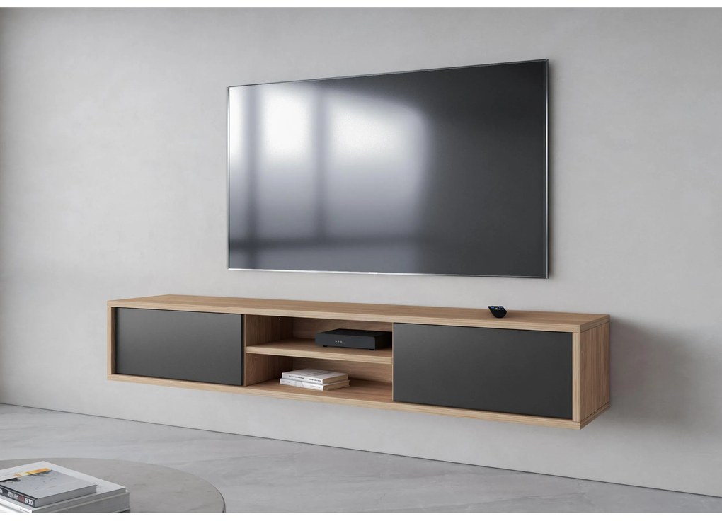 Masă TV Fiora 40 (stejar uleios + antracit). 1066467