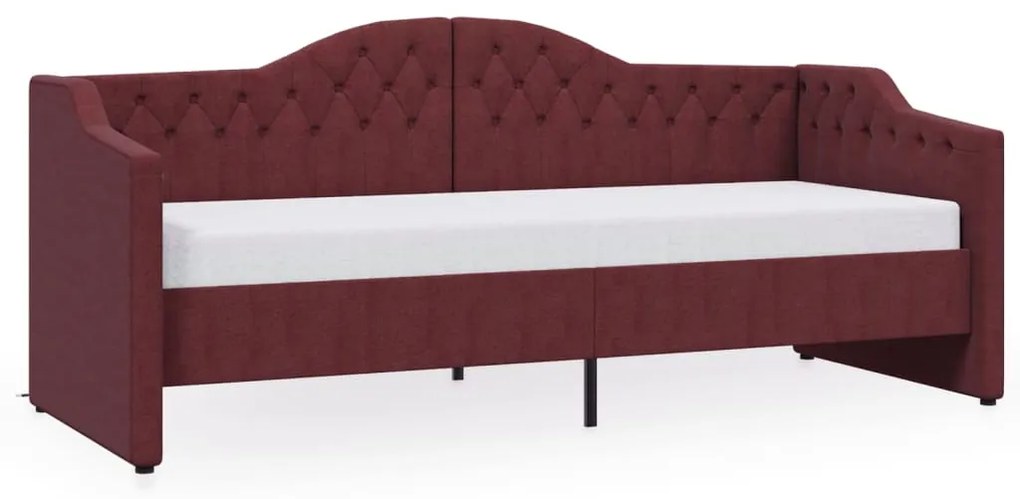 3080299 vidaXL Pat de zi cu saltea & USB, violet, 90x200 cm, textil