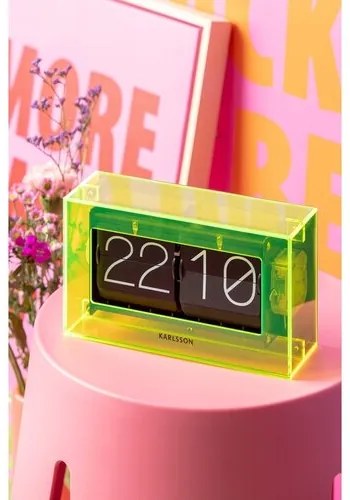 Karlsson 5976YE ceas de perete/masă cu design verde, 21 cm
