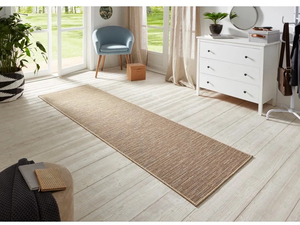 Covor tip traversă BT Carpet Nature, 80 x 450 cm, maro