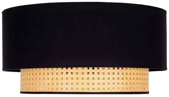 Plafonieră Duolla BOHO 1xE27/15W/230V d. 45 cm negru/ratan