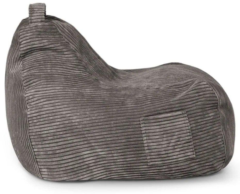 Fotoliu puf pentru copii verde mentă cu tapițerie din catifea reiată Game Amuse – SLOWDOWN