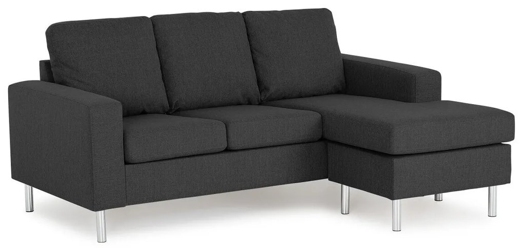 Colțar Scandinavian Choice 821Gri inchis, 182x140x90cm, Picioare: Metal