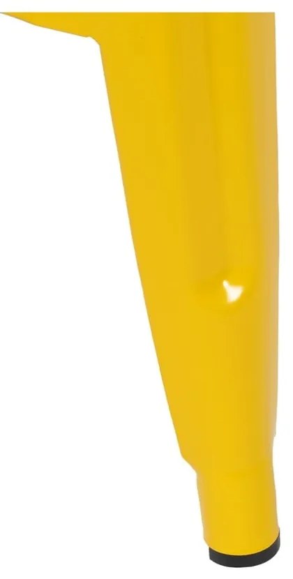 Set de scaune de bar galben 2 buc. din metal (înălțime șezut 61 cm) – Ixia