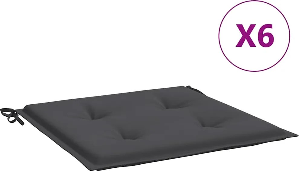 vidaXL Perne scaune grădină 6 buc. antracit 40x40x4 cm țesătură Oxford
