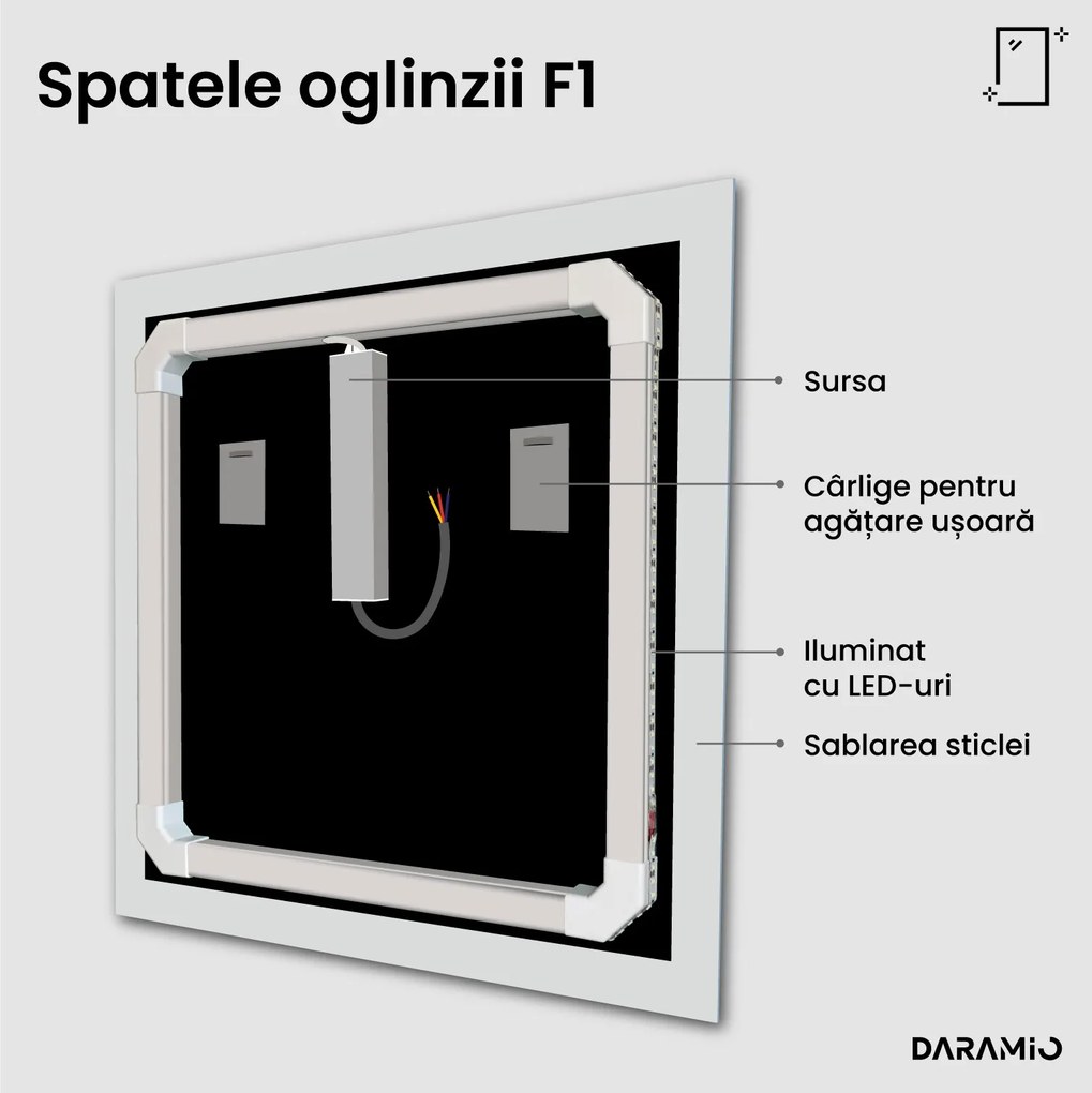 Oglindă cu iluminare LED F1