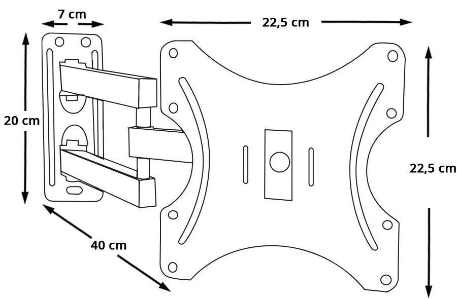 Suport TV de perete reglabil, 14"-42"