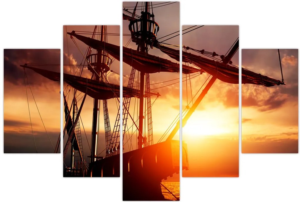 Tablou - Navă de pirați veche (150x105 cm)