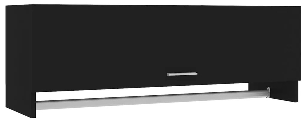 808234 vidaXL Șifonier, negru, 100x32,5x35 cm, PAL