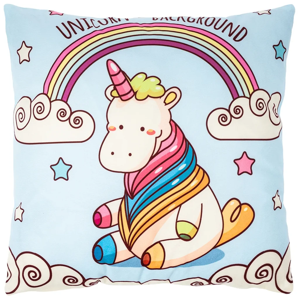 Pernuță Unicorn background, 40 x 40 cm