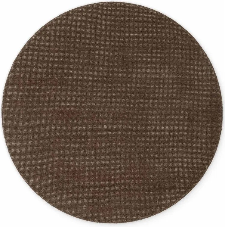Covor maro țesut manual rotund din lână ø 200 cm Greenwich – Ted Baker