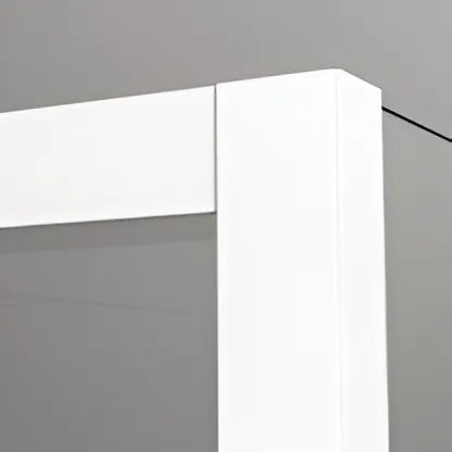 Paravan dus sticla walk-in 100x200 cm, alb, sticla 8 mm, Ronal Easy 1000x2000 mm, Alb