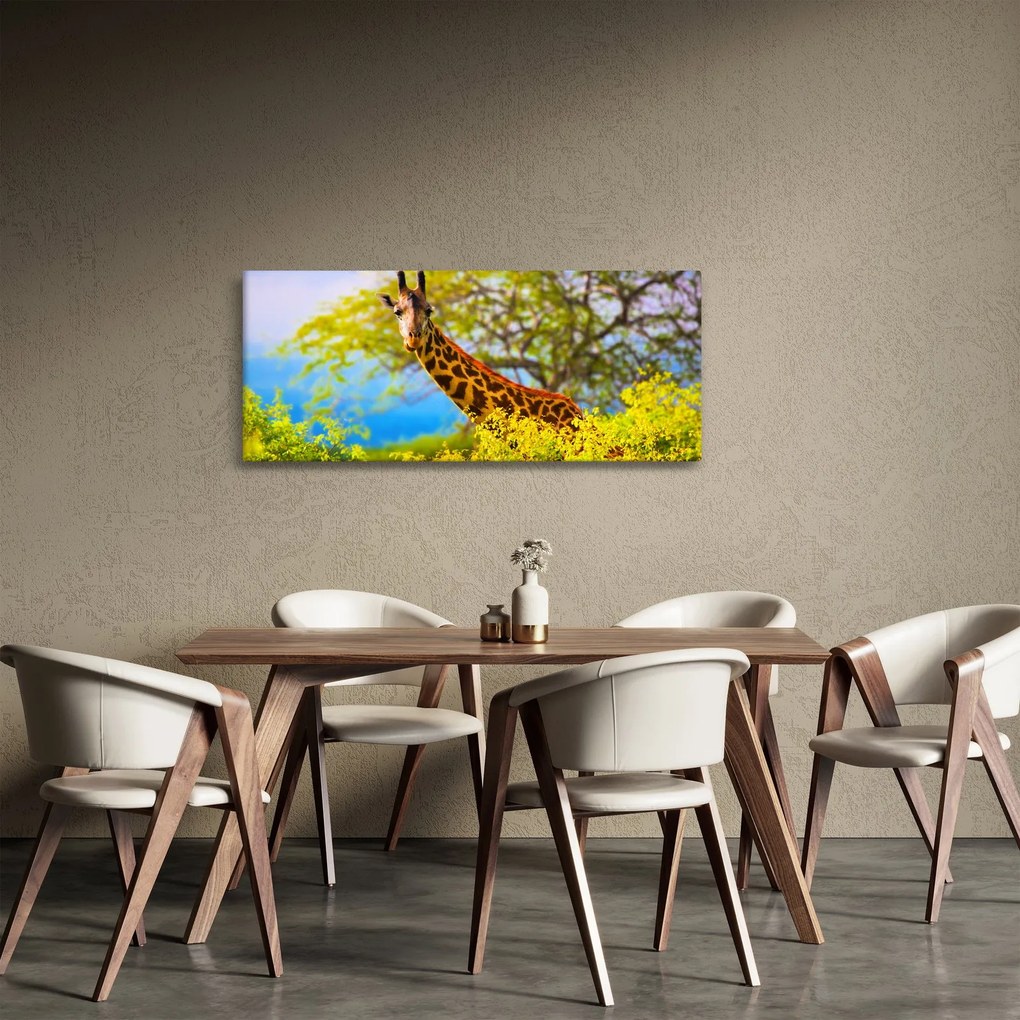 Tablou - Girafa în Africa (120x50 cm)