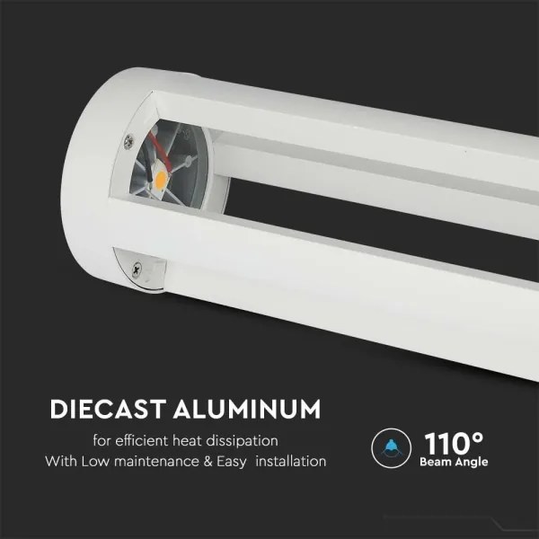 Lampă LED de exterior LED/10W/230V 80cm 3000K IP65 albă