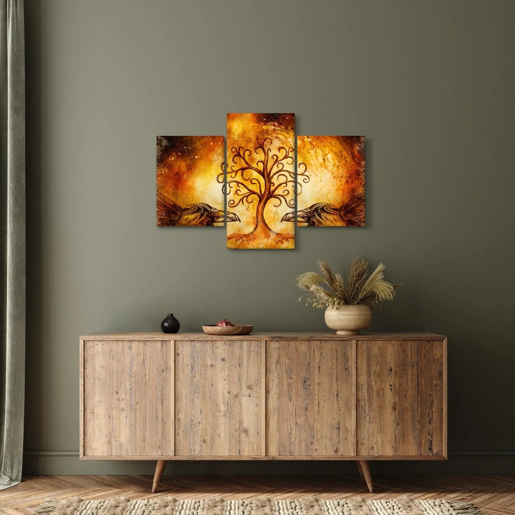 Tablou natural abstract cu copac (90x60 cm)
