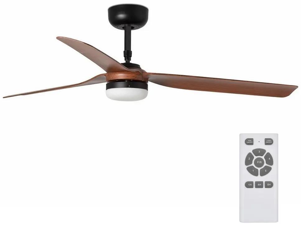 Ventilator LED de tavan FARO 33817WP-21 PUNT LED/24W/230V Wi-Fi lemn/negru + telecomandă