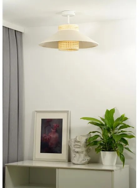 Lustră aplicată RIO Duolla RATTAN 1xE27/15W/230V d. 45 cm bej/ratan