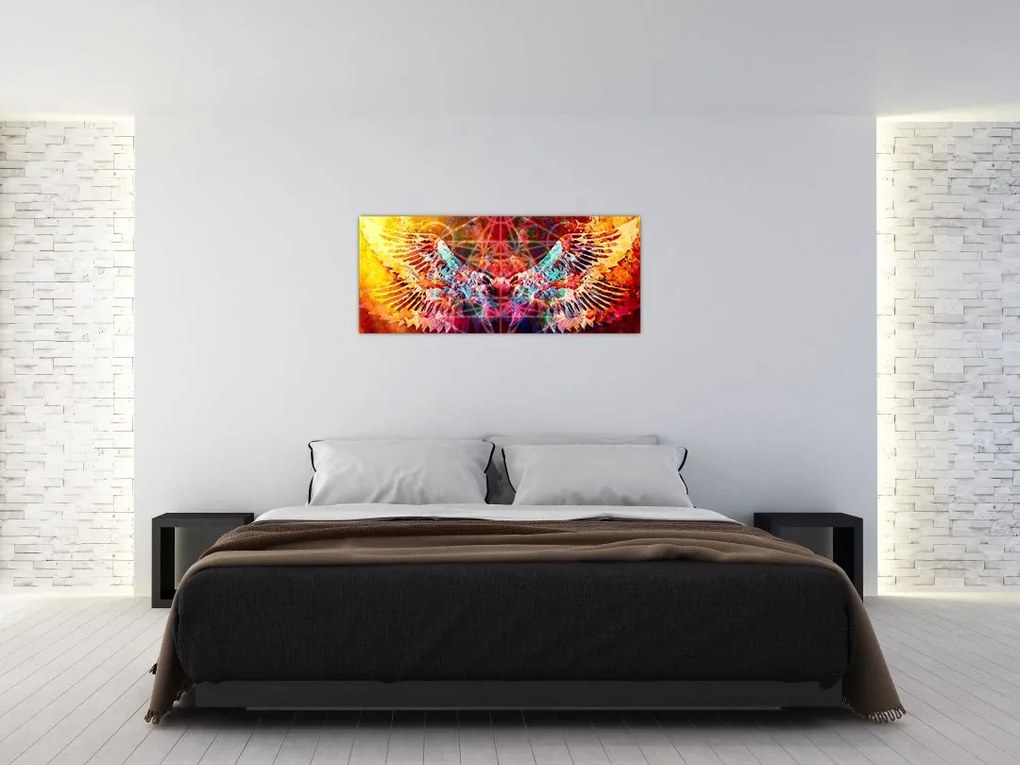 Tablou - Merkaba cu aripi, abstracție (120x50 cm)