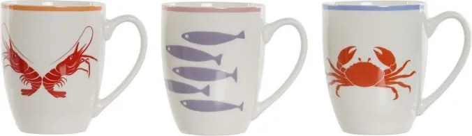 Cană din porțelan cu motive marine, 380 ml, 12×8,5×10 cm, „Aigua"