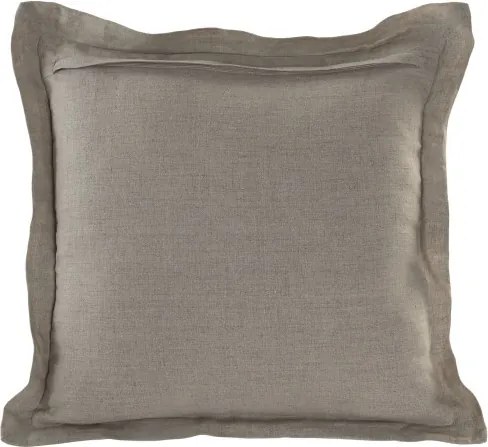 Pernă decorativă pătrată din in natural, 50 x 50 cm, 525 g, bej natural, husă cu fermoar, „Linen Cushion Square"