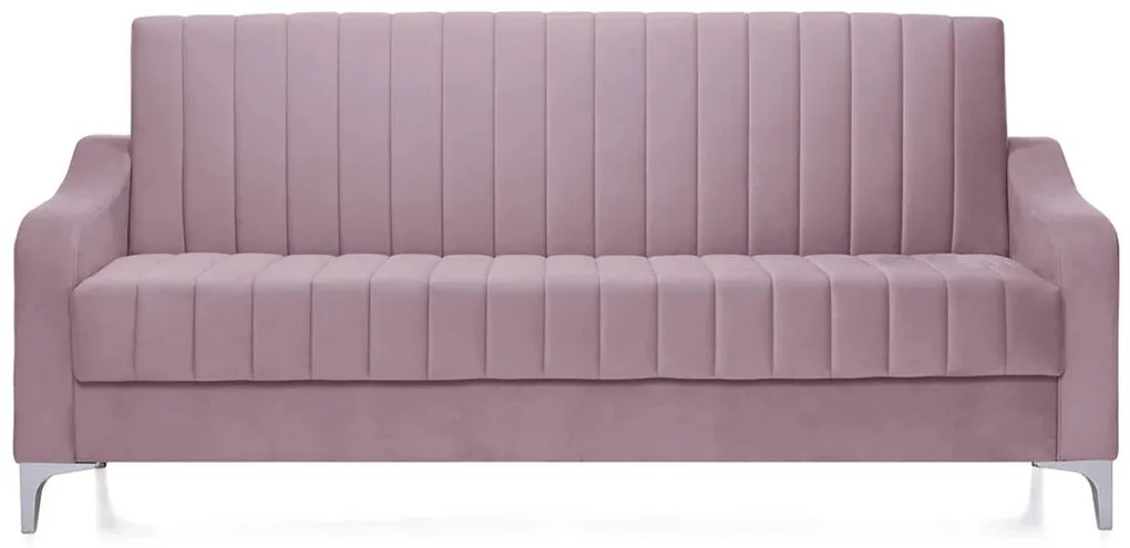 Canapea Extensibilă 3 locuri AQUA, cu ladă de depozitare, 212x70x97 cm, Swing-Roz