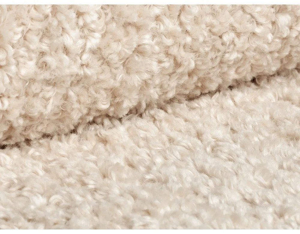 Modul pentru canapea modulară bej cu tapițerie din țesătură bouclé (cu colț pe partea dreaptă) Bellis – Micadoni Home