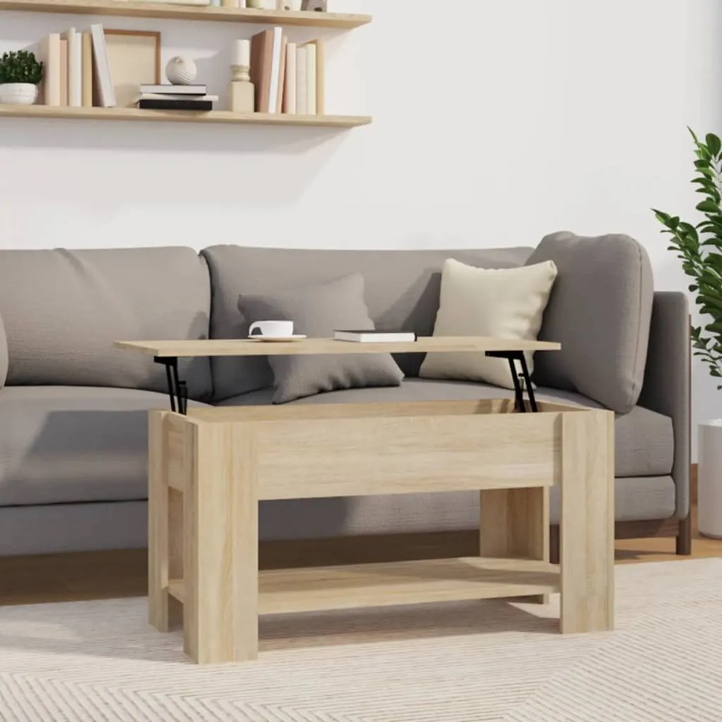 Masuta de cafea, stejar sonoma, 101x49x52 cm, lemn prelucrat