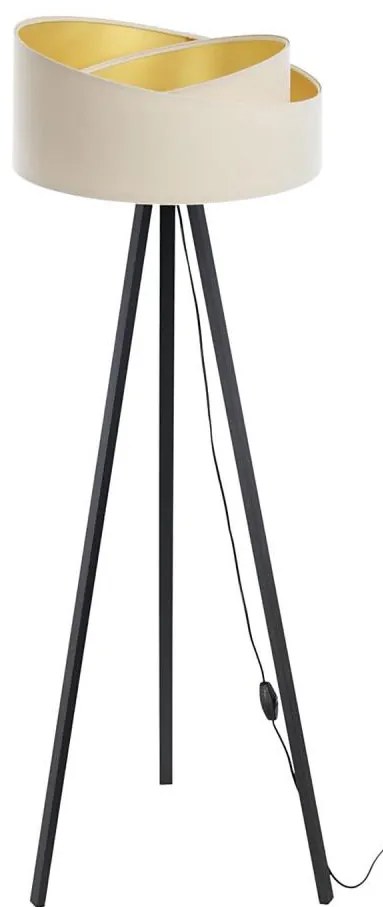 Lampă de podea GALAXY 1xE27/60W/230V crem/wenge