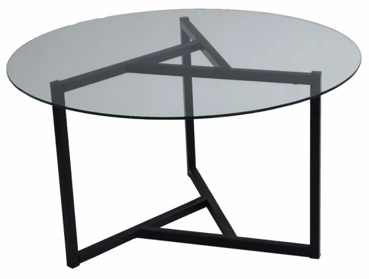 Masuta de Cafea Trio Sehpa Transparent, Negru