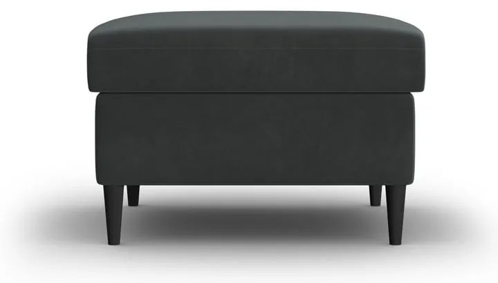 Taburet gri închis cu tapițerie din catifea Kyoto – Cosmopolitan Design
