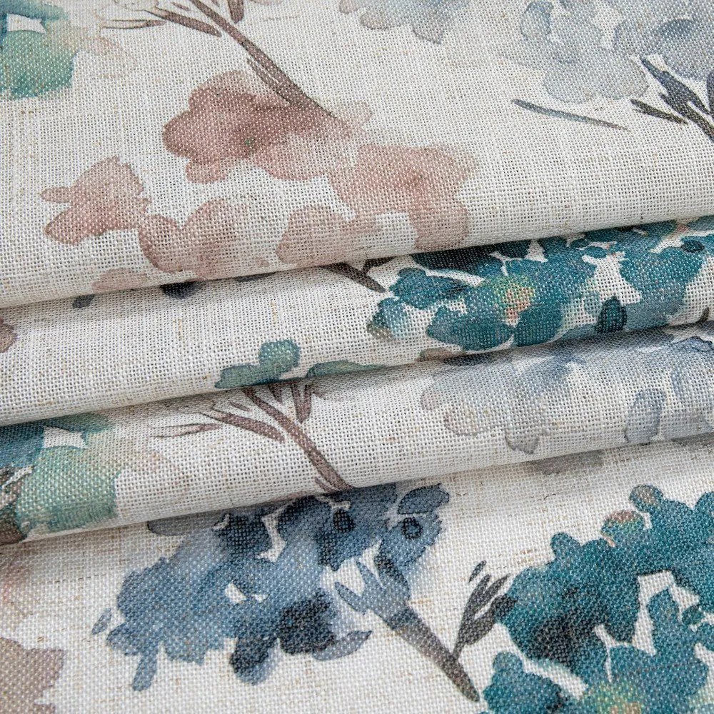 Draperie albastru-deschis/crem 135x250 cm Flosi – Restilo