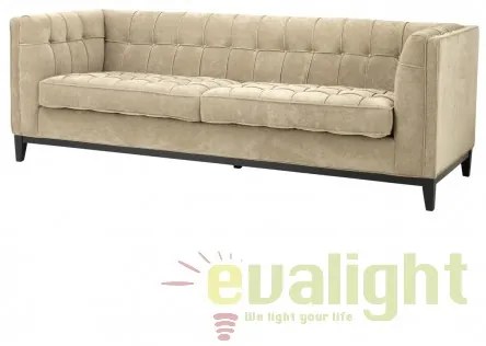 Canapea design modern, elegant cu tapiterie din catifea ALDGATE bej 110192 HZ