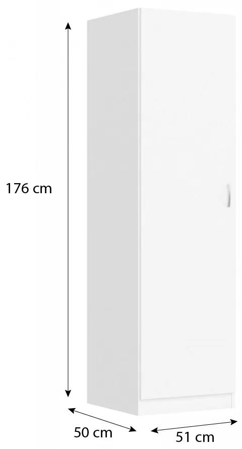 Dulap Riava cu o singură ușă 51cm F alb