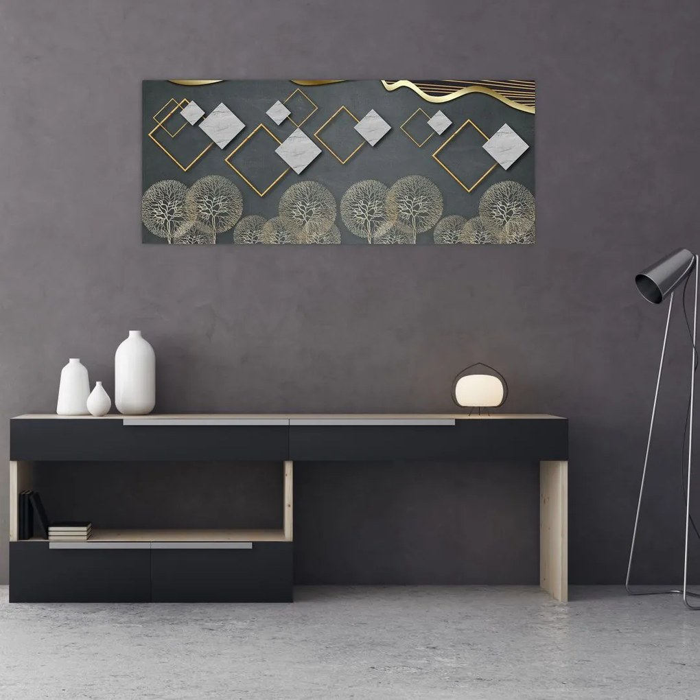 Tablou cu abstracție (120x50 cm)