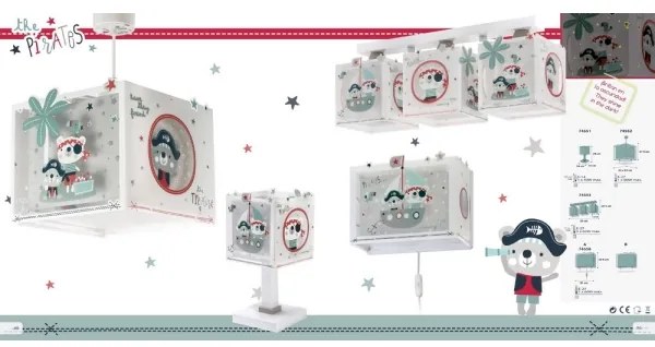 Dalber D-74551 - Veioză de masă copii PIRATES 1xE14/40W/230V